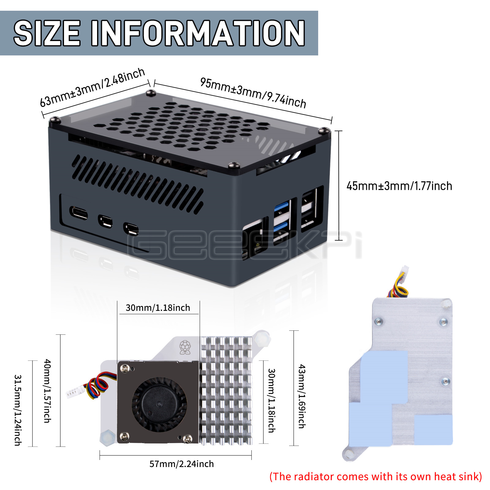 GeeekPi M.2 NVME M-key & PoE+  - Argon One V3 M.2 Nvme Case ulasan dan harga